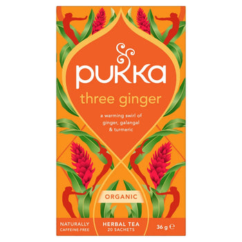 Pukka Organic Three Ginger Tea Bolsitas 20 por paquete 