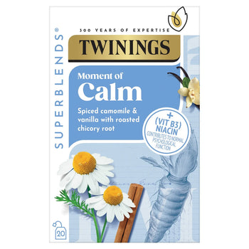 Twinings Superblends Calm con camomilla especiada y vainilla 20 por paquete