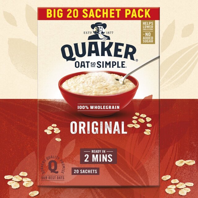 Quaker Oat So Simple Family Pack Original Porridge Sachets Cereal 20 per pack