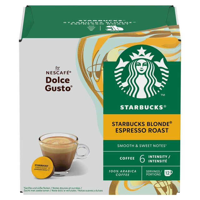 Starbucks Blonde Espresso Röstkaffee Pods von Nescafe Dolce Gusto 12 pro Pack