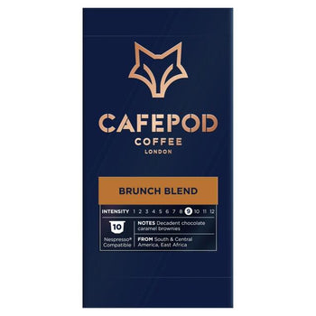 CafePod Brunch Blend Nespresso Compatible Aluminium Coffee Pods 10 per pack
