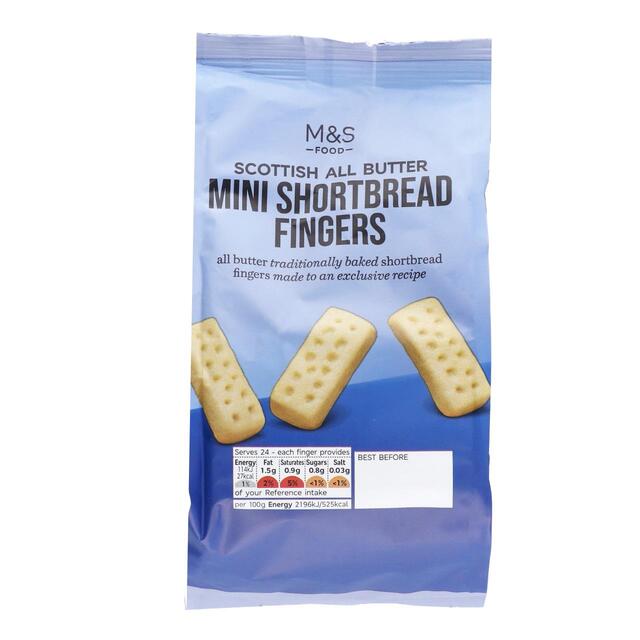 M&S All Butter Mini Dedos de pan de mantequilla Scottish 125G