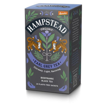 Earl Grey Organic Biodynamic Fairtrade Hampstead Tea 20 par paquet