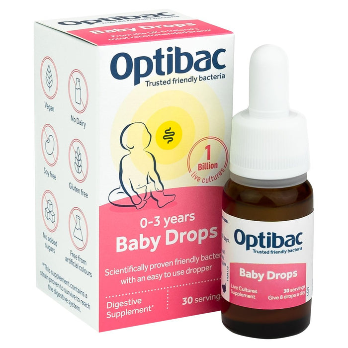Optibac Probióticos Baby Drops 30 porciones 10 ml