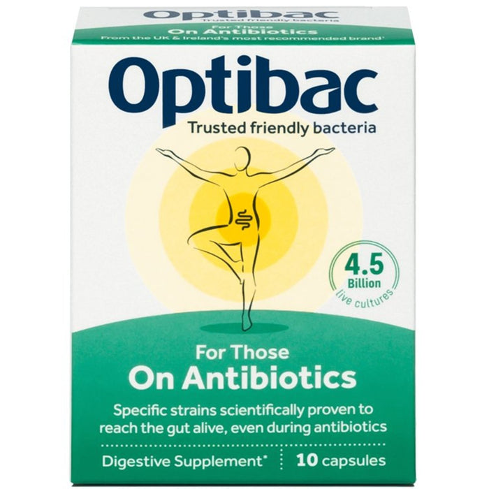 Optibac Probiotics pour ceux qui ont des capsules d'antibiotiques 10