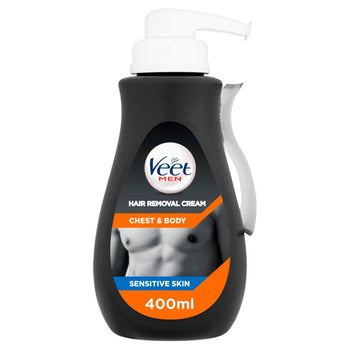 Veet Men Tilinage à la cheveux poitrine et corps pour une peau sensible 400 ml