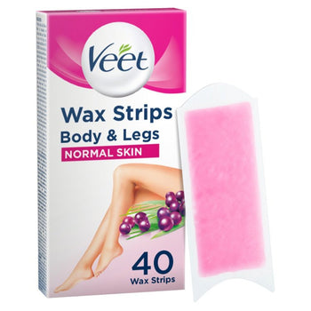 Veet de cire bandes le corps et les jambes pour une peau normale 40 par paquet