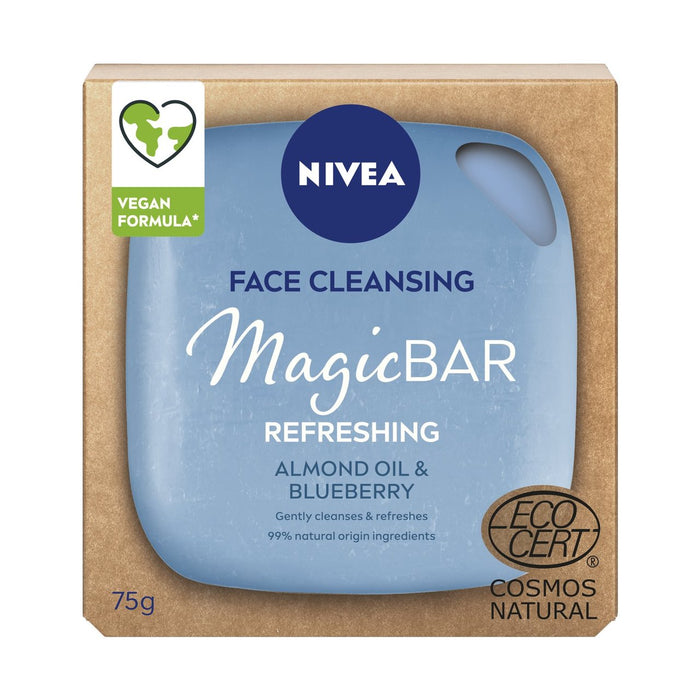 Nivea Magic Bar refrescante Aceite de almendras y barra de limpieza de la cara de arándano 75G