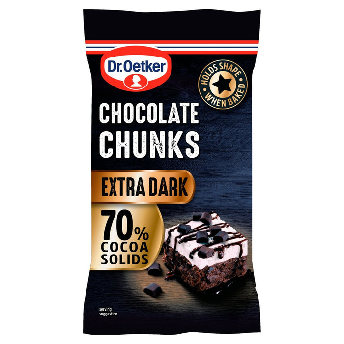 Dr. Oetker 70% Chocolate supplémentaire des morceaux de chocolat 100g