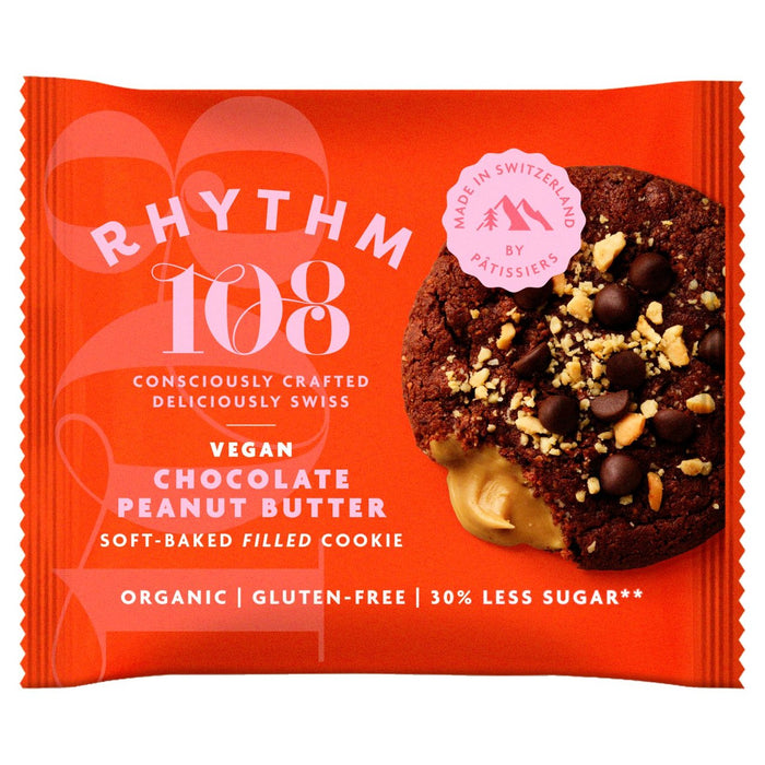 Rhythm108 Chocolate Mantequilla de maní suave galleta llena de horno 50g