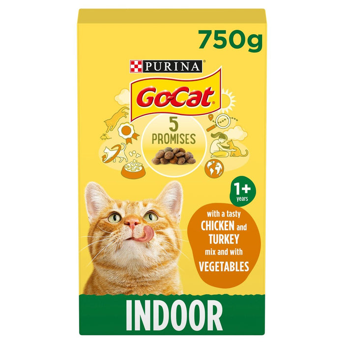 GO-CAT Pollo interior y verduras Dry Cat Food 750g