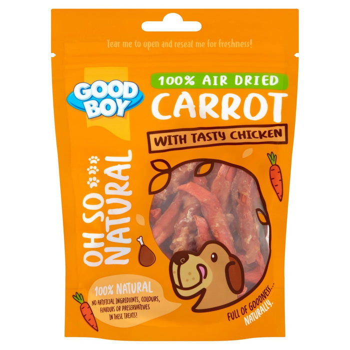 Bon garçon oh si naturel aérien des carottes séchées et des friandises pour chiens de poulet 85g