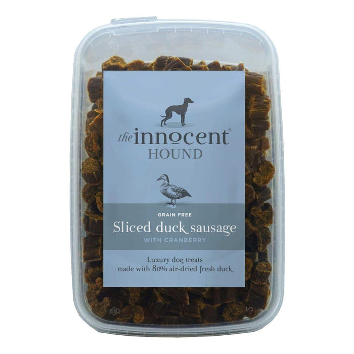 The Innocent Hound Sliced Duck Sausage with Cranberry Dog Treats 600g
