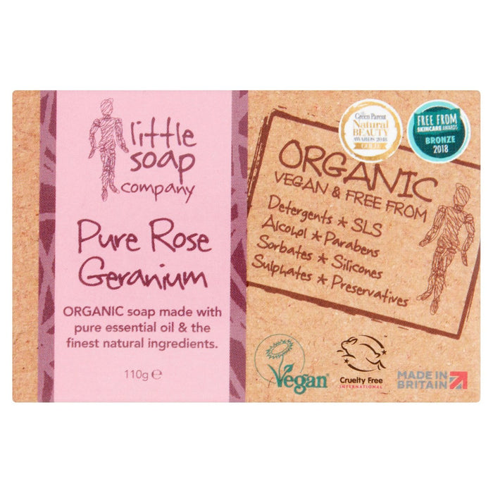 Little Soap Company Barra orgánica Jabón Rose Geranium 110G