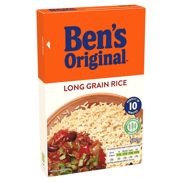 Bens Original Long Grain Rice 500g, British Online