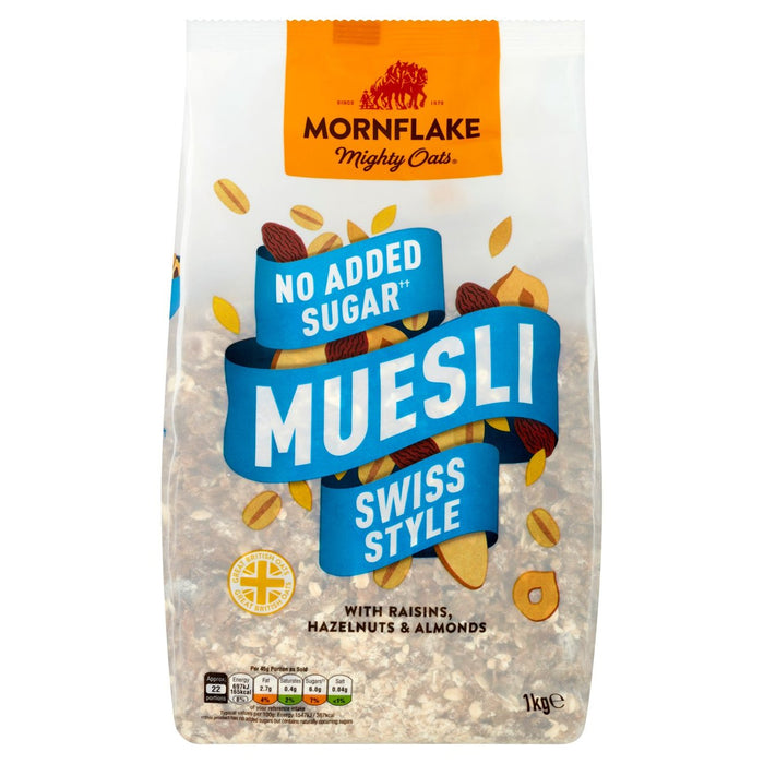 Mornflake Classic Swiss Style Muesli sin azúcar agregada 1 kg